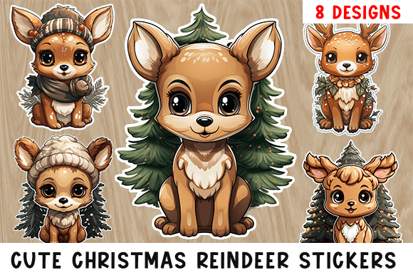 Download Reindeer Cute Sticker Bundle - Sticker Collection