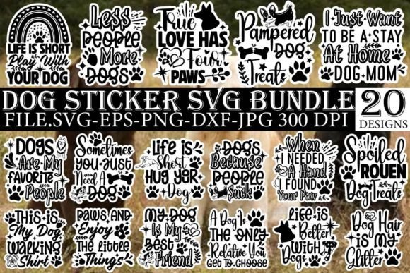 Download Dog SVG Bundle, Dog Sticker SVG Bundle - Sticker Collection