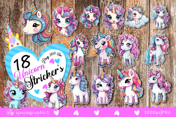 Download Cute Unicorn Printable Stickers for Kids - Sticker Collection