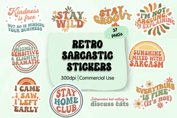 Download Retro Sarcastic Quote PNG Stickers - Sticker Collection