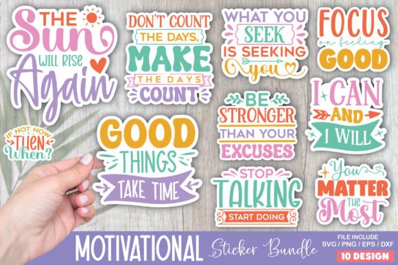 Download Motivational Stickers Bundle - Sticker Collection