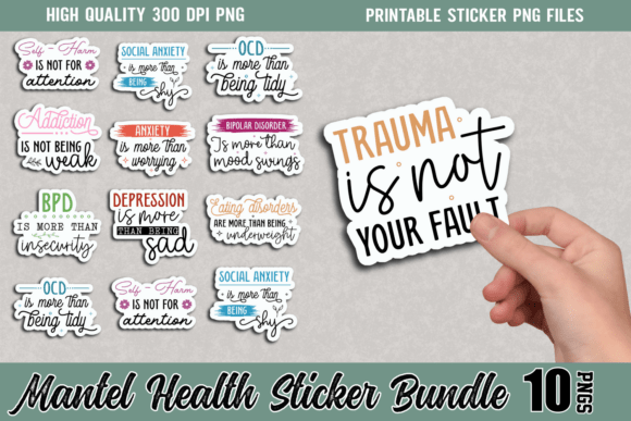 Download Mental Health Sticker Bundle - Sticker Collection