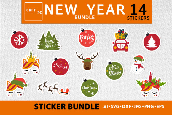 Download Sublimation &amp; Stickers Bundle for X-mas - Sticker Collection