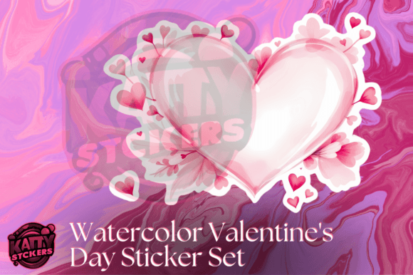 Download Watercolor Valentine's Day Sticker Set - Sticker Collection