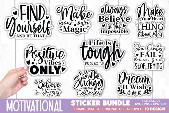 Download Motivational Sticker Bundle - Sticker Collection