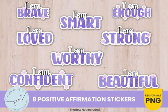 Download 8 Positivie Affirmation Stickers - Sticker Collection