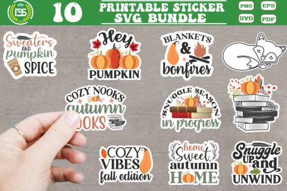 Download Cozy Fall Sticker Bundle | Autumn Sticke - Sticker Collection