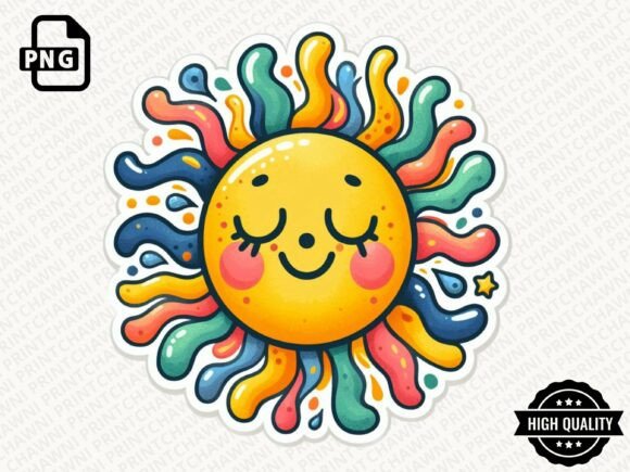 Download Kawaii Summer Sun Stickers PNG - Sticker Collection