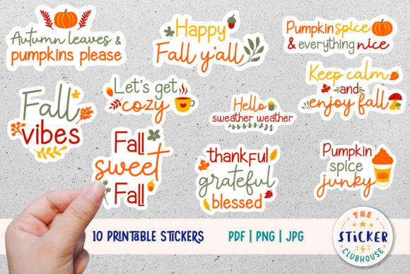 Download Fall Stickers | Autumn Sticker Bundle - Sticker Collection