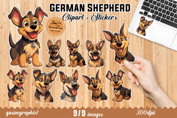 Download German Shepherd Stickers for Kids - Sticker Collection
