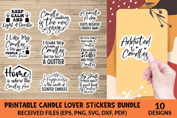 Download Candle Lovers Printable Stickers Bundle - Sticker Collection