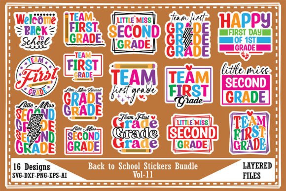 Download Back to School Stickers Bundle Vol-11 - Sticker Collection