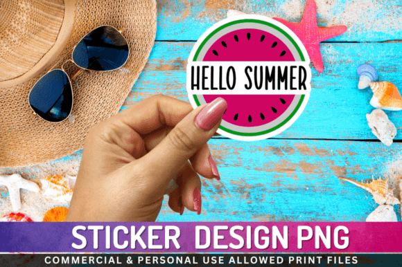 Download Hello Summer Sticker Png Desgin - Sticker Collection
