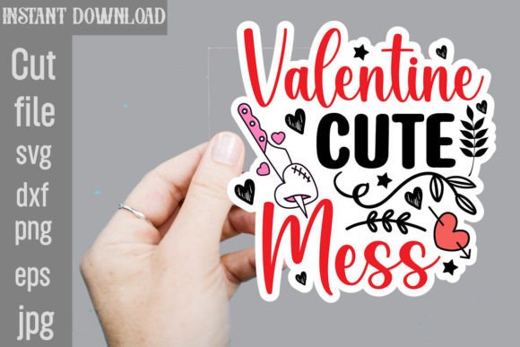 Download Valentine Cute Mess SVG Sticker Designs - Sticker Collection