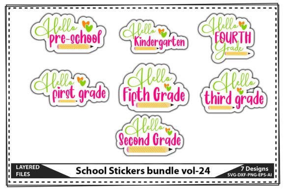 Download School Stickers Bundle Vol-24 - Sticker Collection