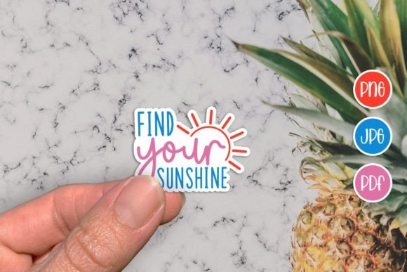 Download Find Your Sunshine, Summer Sticker PNG - Sticker Collection