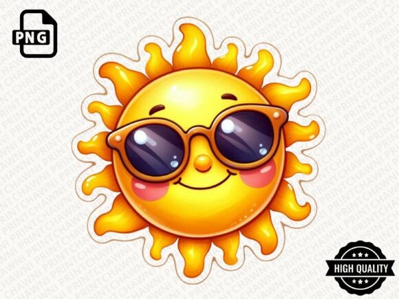 Download Kawaii Summer Sun Stickers PNG - Sticker Collection