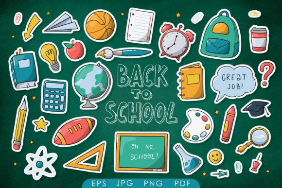 Download SCHOOL STICKERS &amp; DOODLES - Sticker Collection