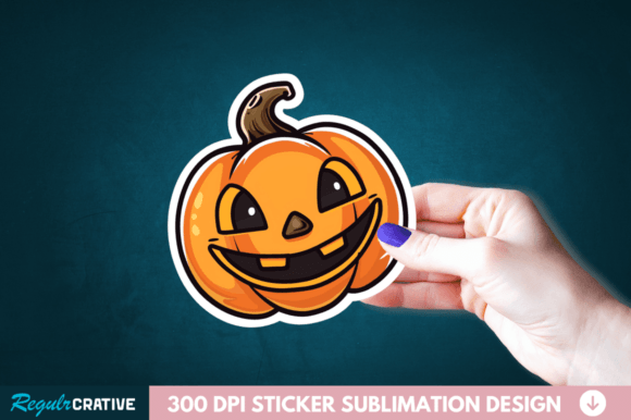 Download Cute Halloween Pumpkin Stickers Clipart - Sticker Collection
