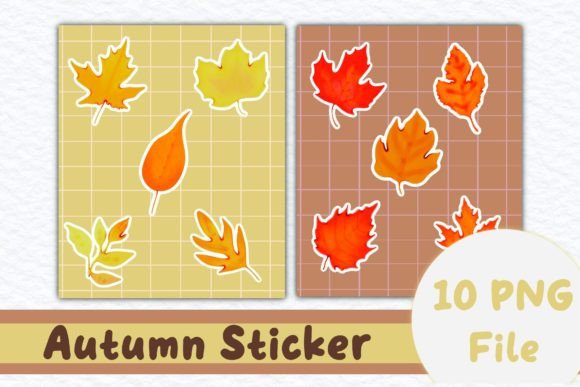 Download Autumn Leave Stickers Set - Sticker Collection