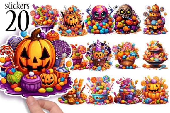 Download Halloween Candy Stickers for Kids PNG - Sticker Collection