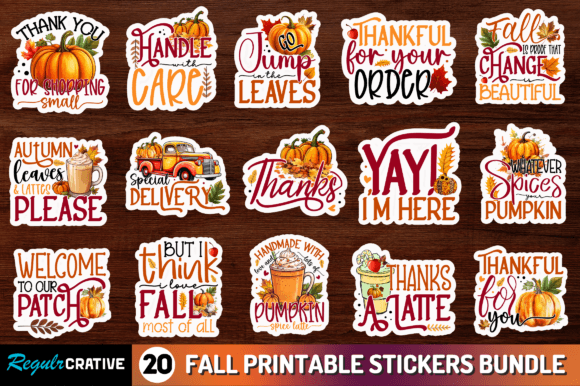 Download Fall Stickers Bundle - Sticker Collection