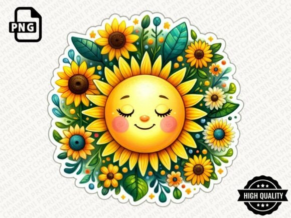 Download Kawaii Summer Sun Stickers PNG - Sticker Collection