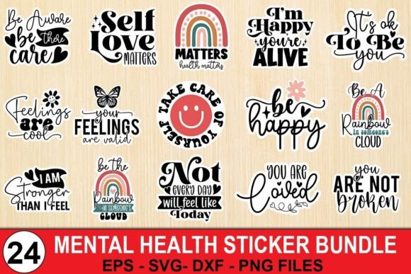 Download Mental Health Sticker Bundle - Sticker Collection
