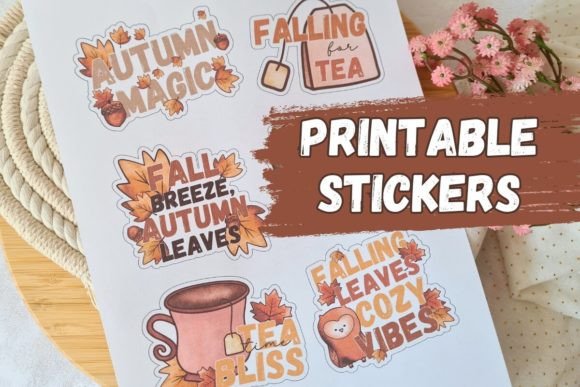 Download PDF Printable Cozy Fall Stickers Sheet - Sticker Collection