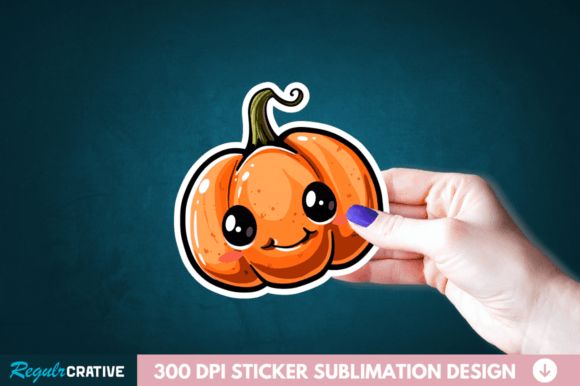 Download Cute Halloween Pumpkin Stickers Clipart - Sticker Collection