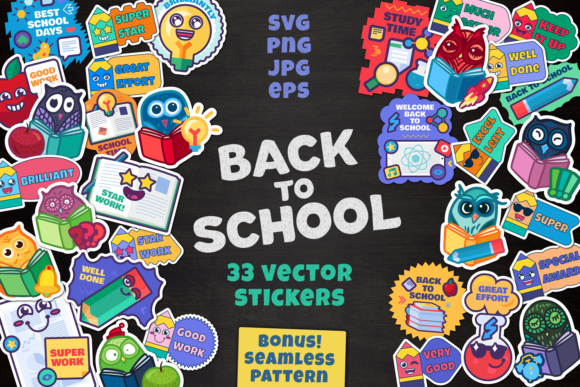 Download Cartoon School Stickers Set - Sticker Collection