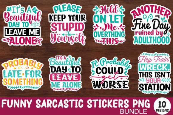 Download Funny Sarcastic Stickers PNG Bundle - Sticker Collection