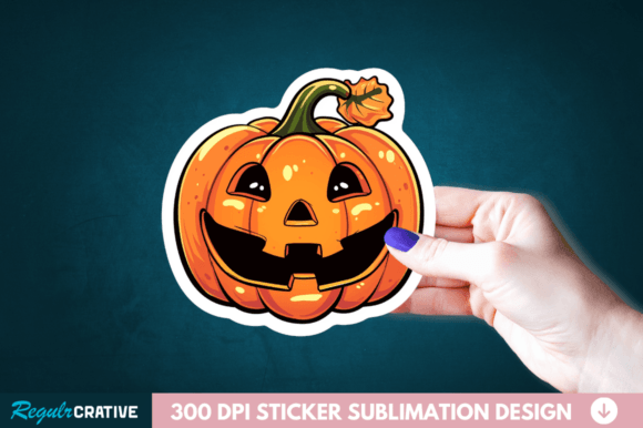 Download Cute Halloween Pumpkin Stickers Clipart - Sticker Collection