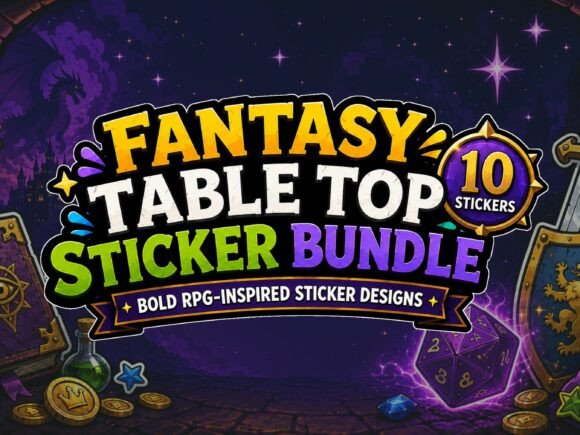 Download 10x Fantasy Table Top Sticker Bundle - Sticker Collection