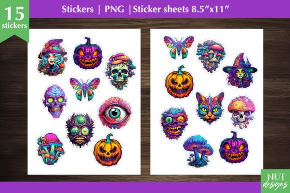 Download Print and Cut Creepy Halloween Stickers - Sticker Collection