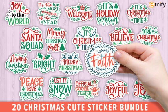 Download Christmas Sublimation Stickers Bundle - Sticker Collection