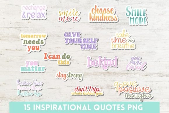Download Nspirational Quotes Stickers PNG - Sticker Collection