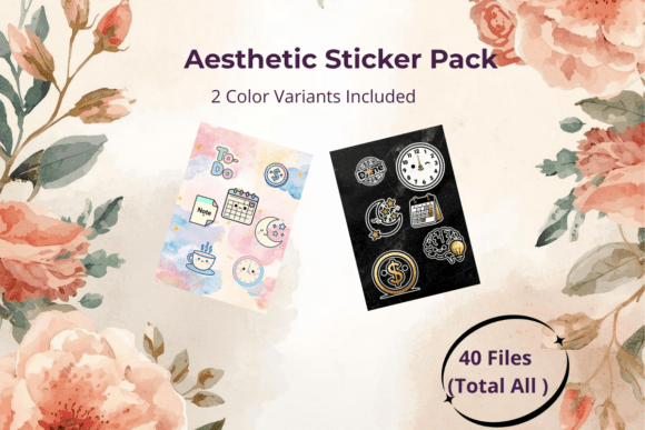 Download Printable Sticker Bundle (40 Files) - Sticker Collection