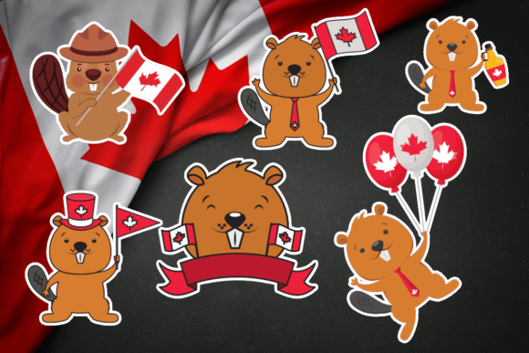Download Canadian Beaver Canada Day Sticker Pack - Sticker Collection
