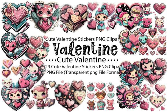 Download Cute Valentine Stickers PNG Bundle - Sticker Collection