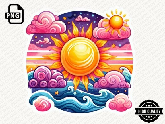 Download Kawaii Summer Sun Stickers PNG - Sticker Collection