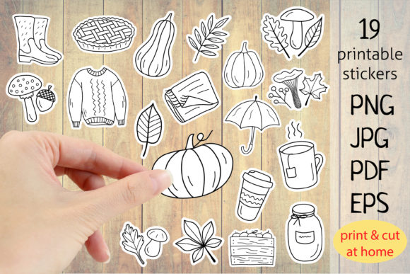 Download Fall Sticker Bundle| Printable Stickers - Sticker Collection
