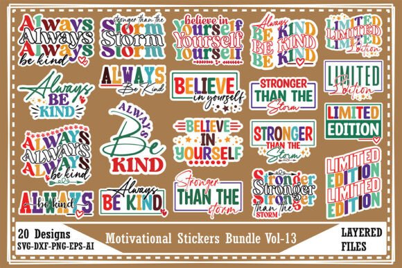 Download Motivational Stickers Bundle Vol-13 - Sticker Collection