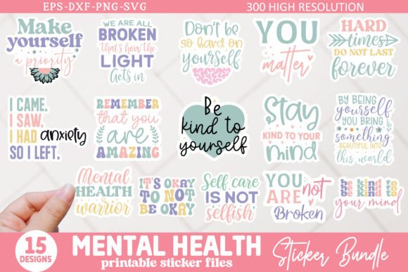 Download Mental Health Sticker Bundle - Sticker Collection