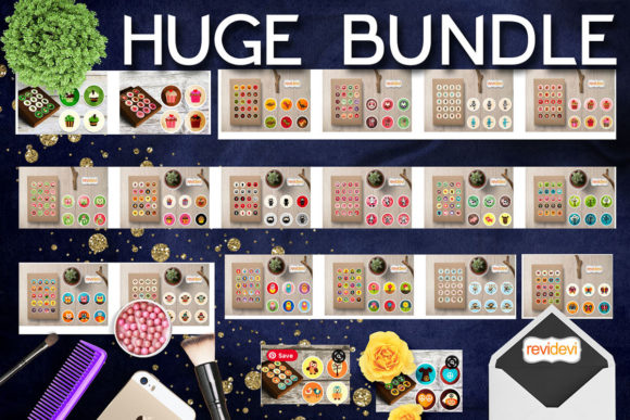 Download Printable Round Stickers Huge Bundle - Sticker Collection