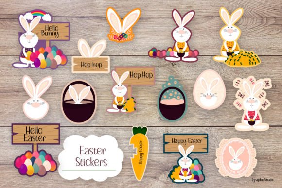 Download Easter Bunny Stickers Bundle - Sticker Collection