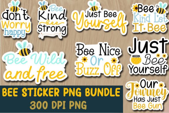 Download Bee Stickers PNG Bundle - Sticker Collection