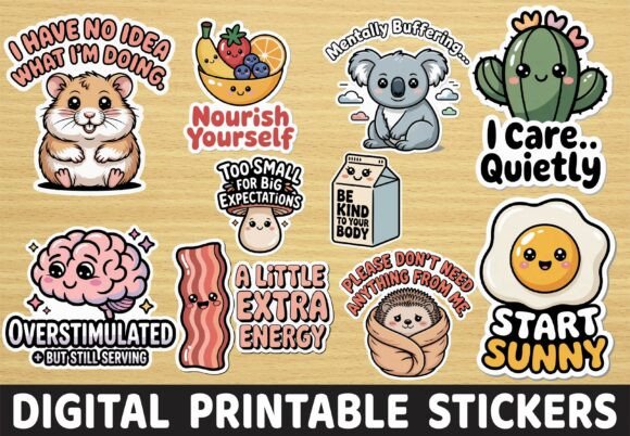 Download Funny Hamster Mental Health Stickers - Sticker Collection
