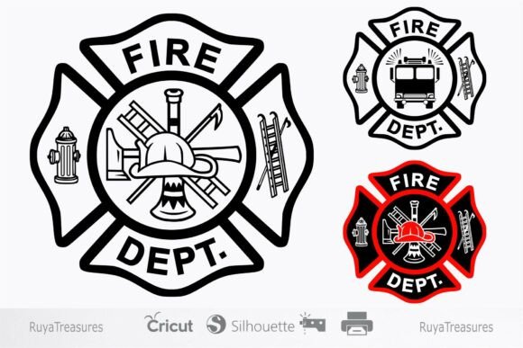 Download Firefighter Maltese Cross Fire Dept Svg - Fire Collection
