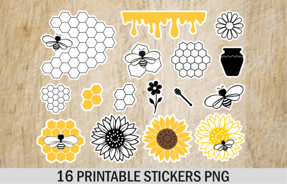 Download Honey Bee Sticker Printable Stickers Png - Sticker Collection